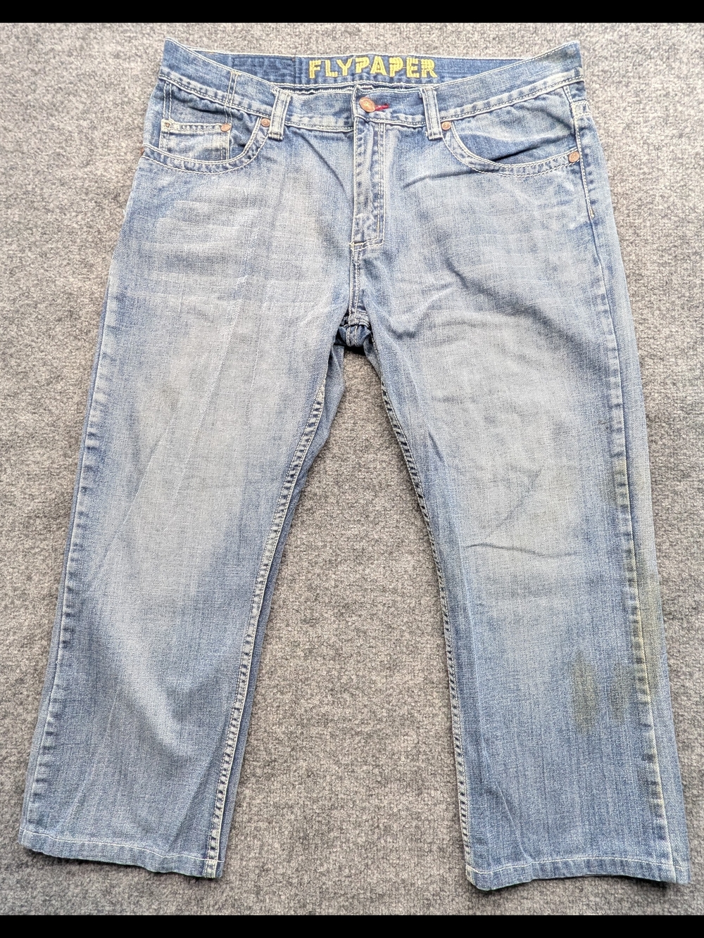 Flypaper Men's Light Blue Relaxed Straight Jeans